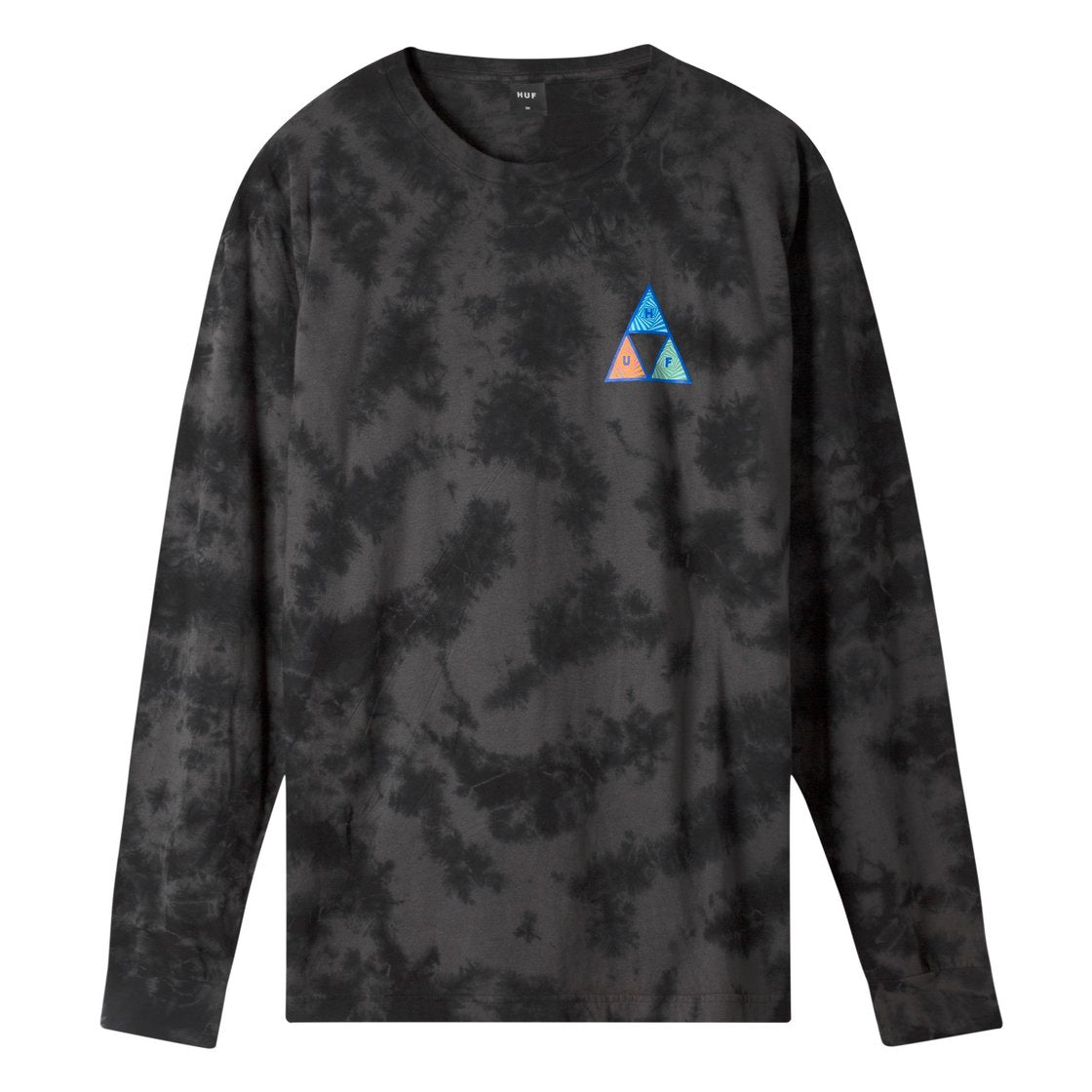 huf ts00992 acid skull triple triangle long sleeve t shirt black