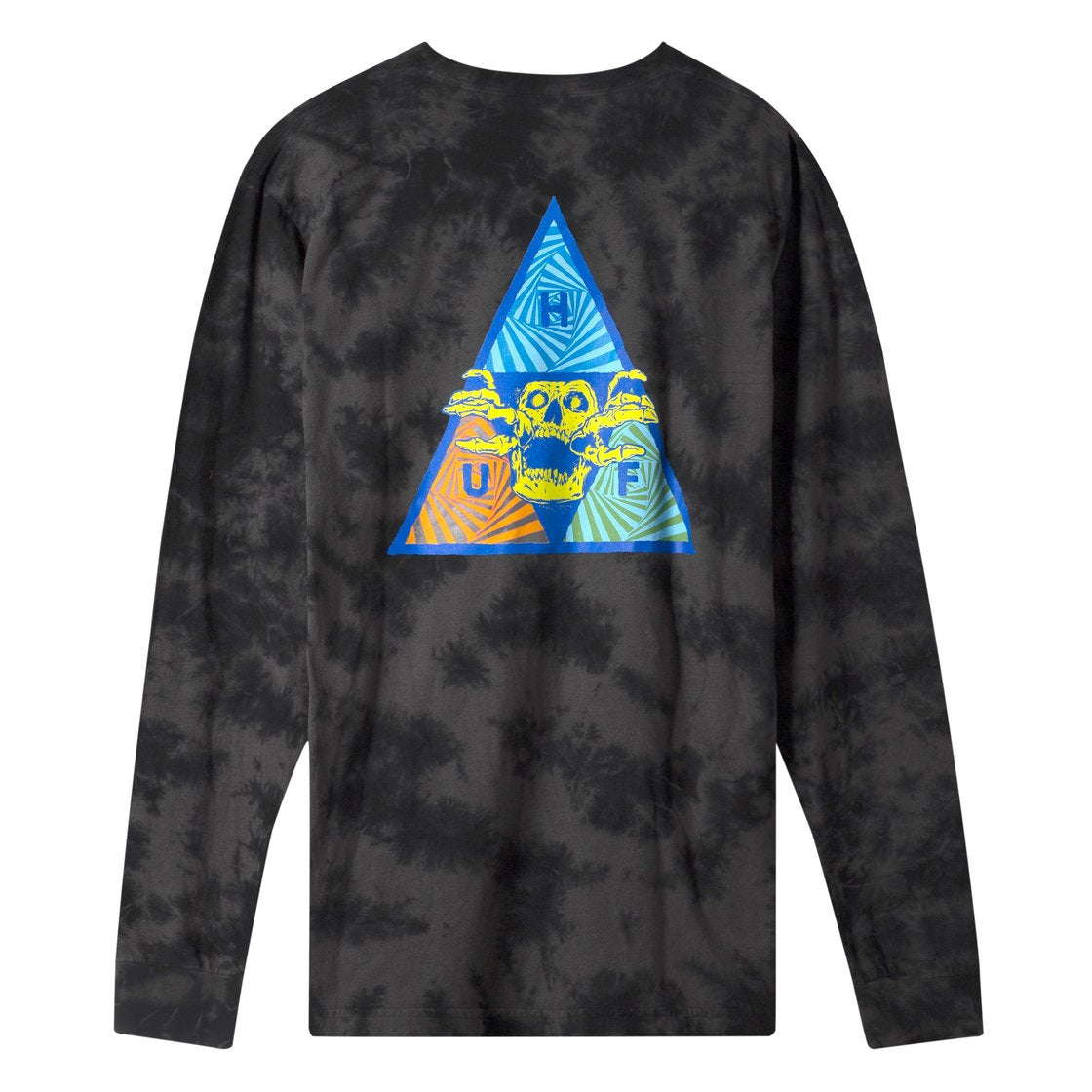 huf ts00992 acid skull triple triangle long sleeve t shirt black