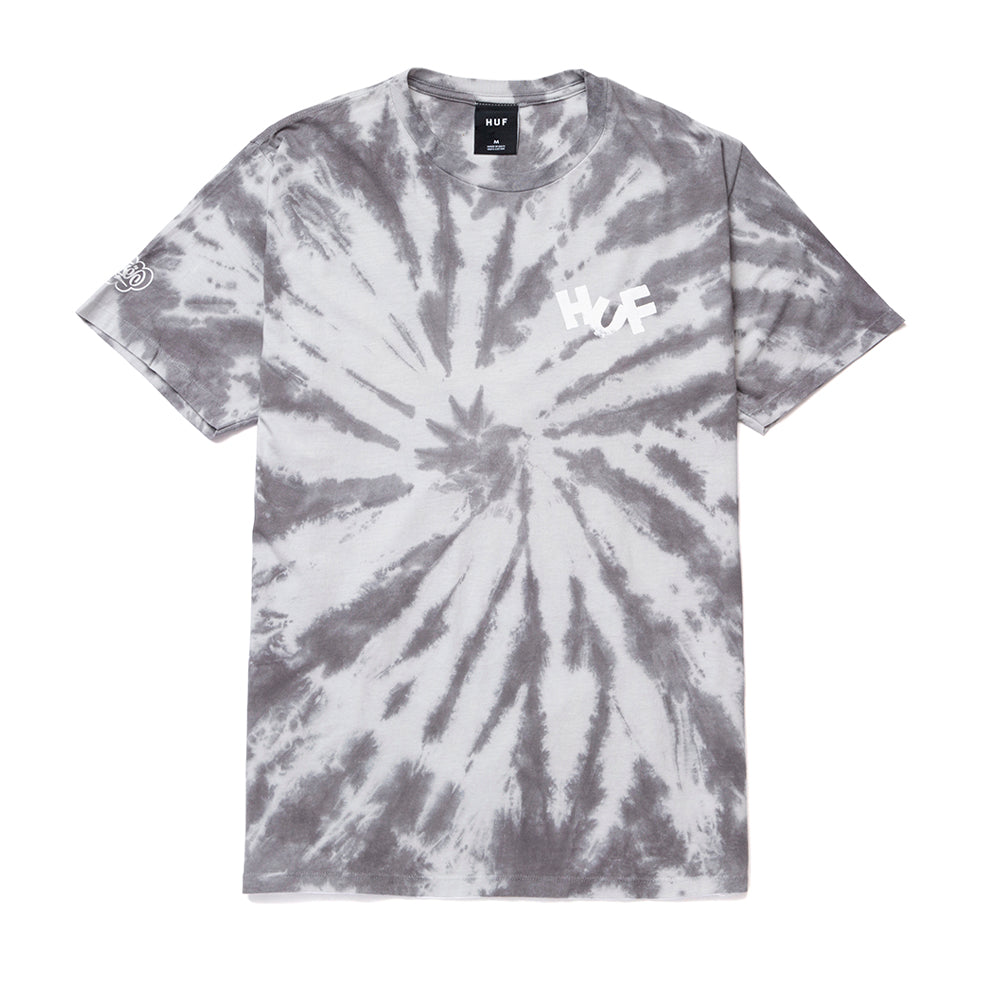 HUF HUF HAZE BRUSH TIE DYE S/S TEE // BLACK