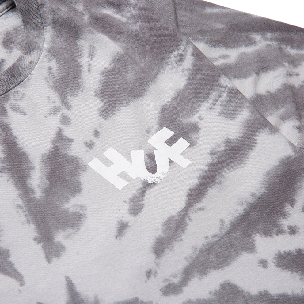 HUF HUF HAZE BRUSH TIE DYE S/S TEE // BLACK