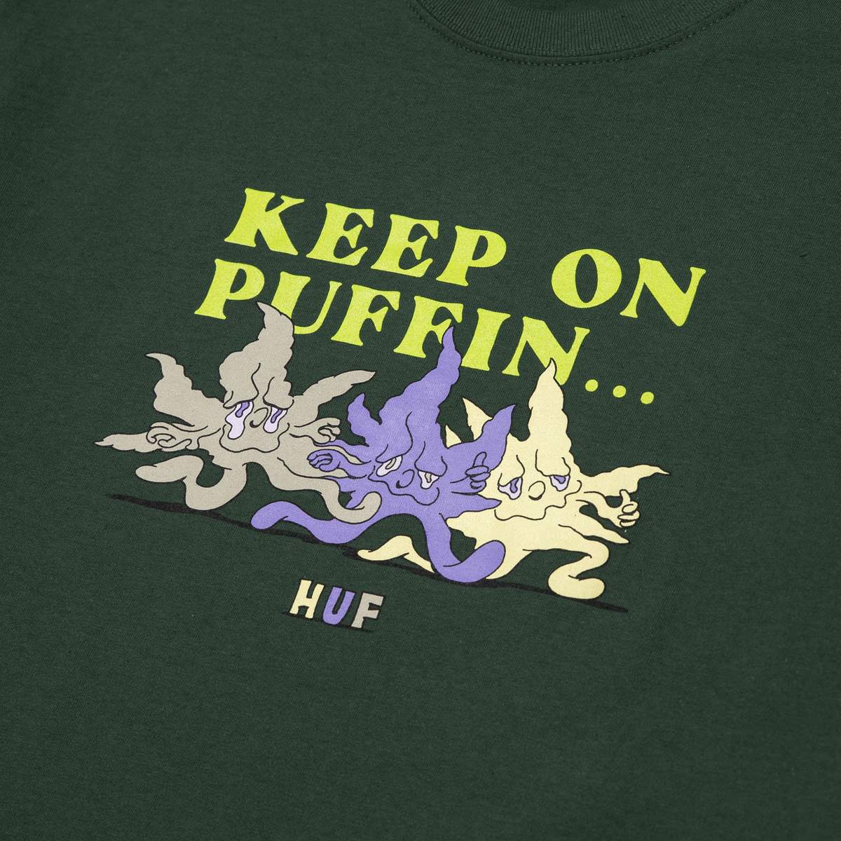 HUF HUF KEEP ON PUFFIN S/S TEE // FOREST GREEN