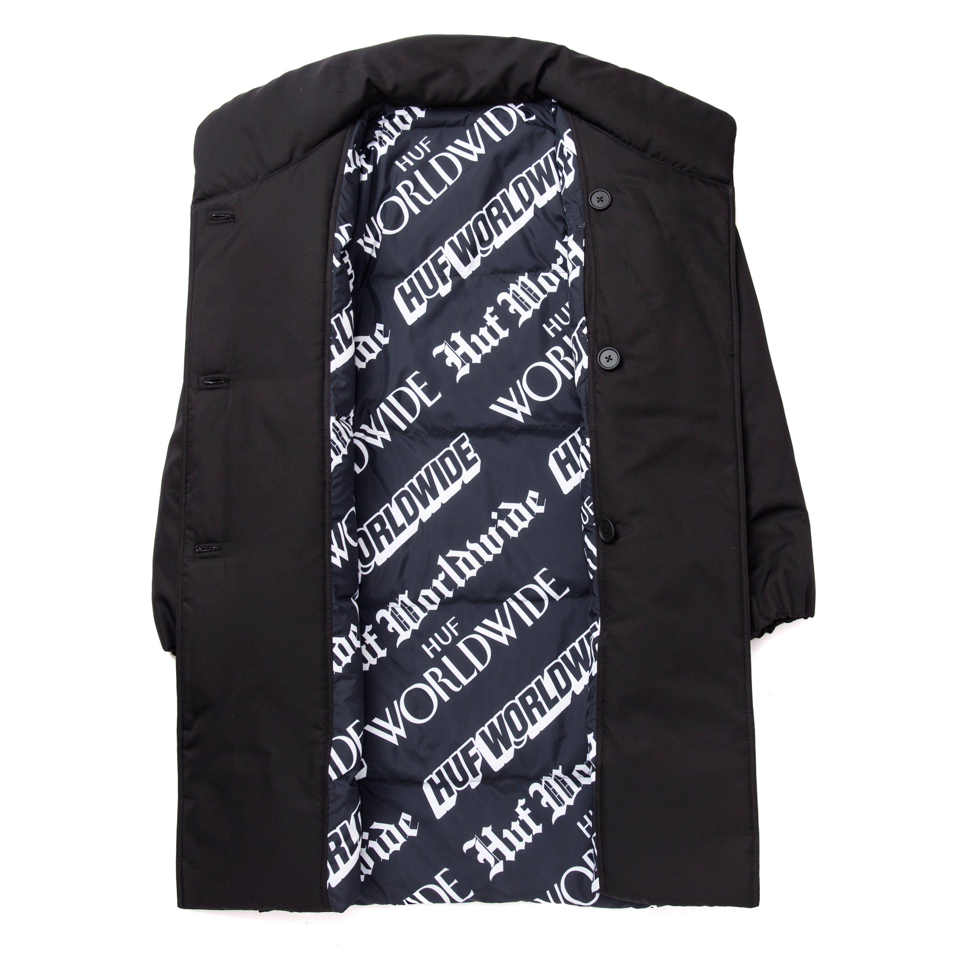 huf wjk0015 womens reversible puffer black