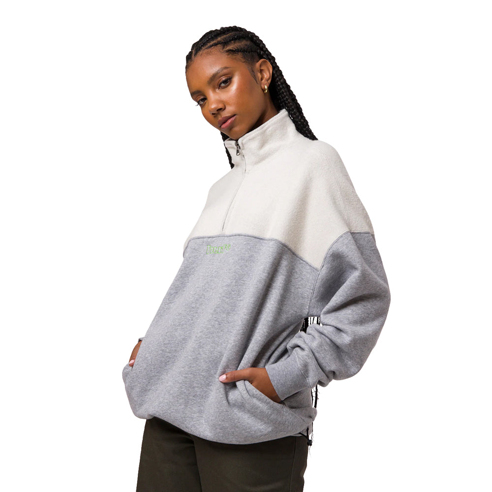 huf worldwide 1 4 zip mockneck fleece athletic heather wfl0011 athhr