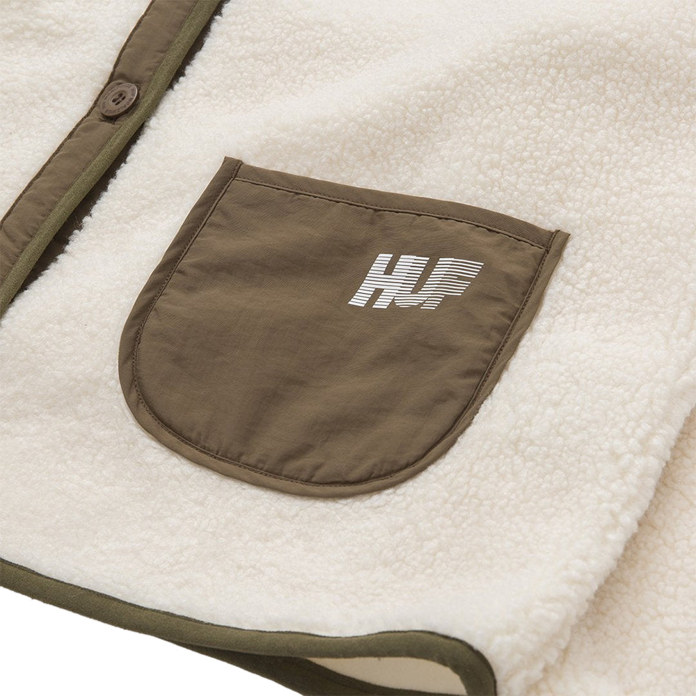 huf worldwide 10k sherpa jacket natural wjk0016 natur