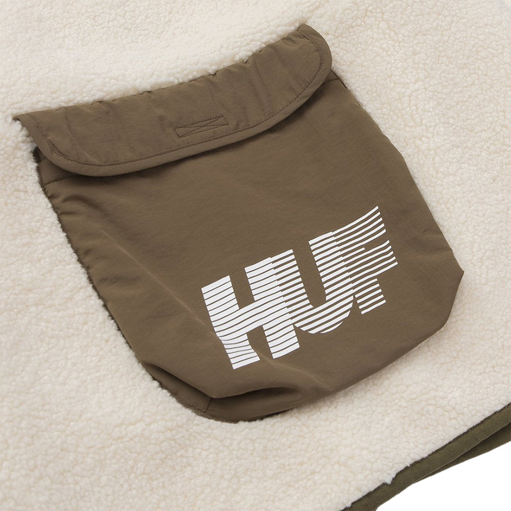 huf worldwide 10k sherpa jacket natural wjk0016 natur