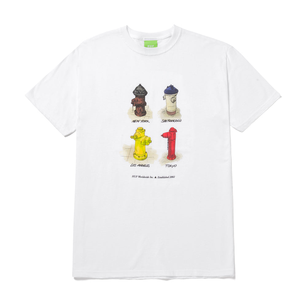 huf worldwide all cities ss tee white ts01823 white