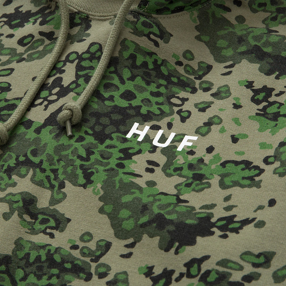 huf worldwide contra mockneck p o hoodie green camo wfl0010 grcmo
