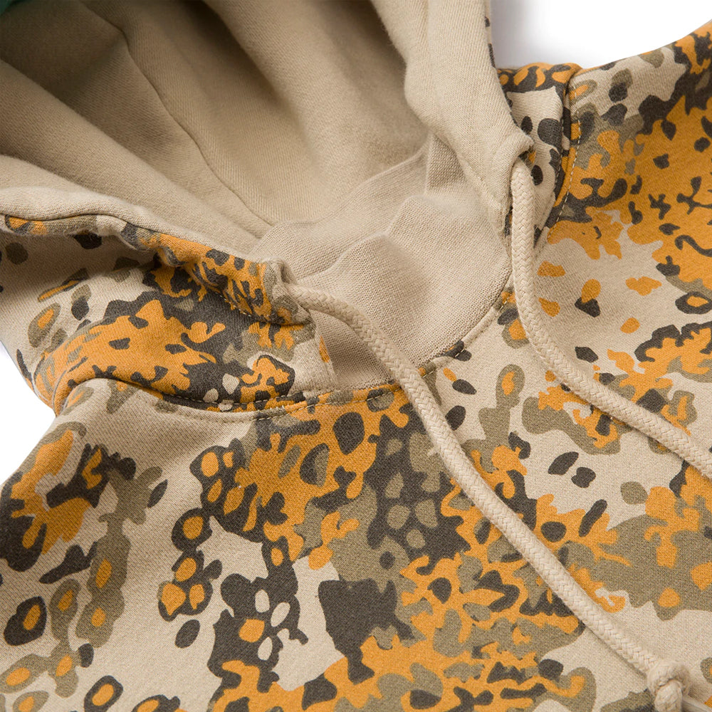 huf worldwide contra mockneck p o hoodie tan camo wfl0010 tncmo