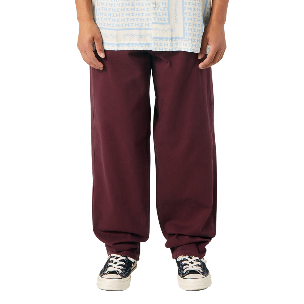 huf worldwide cromer signature pant wine pt00242 wne