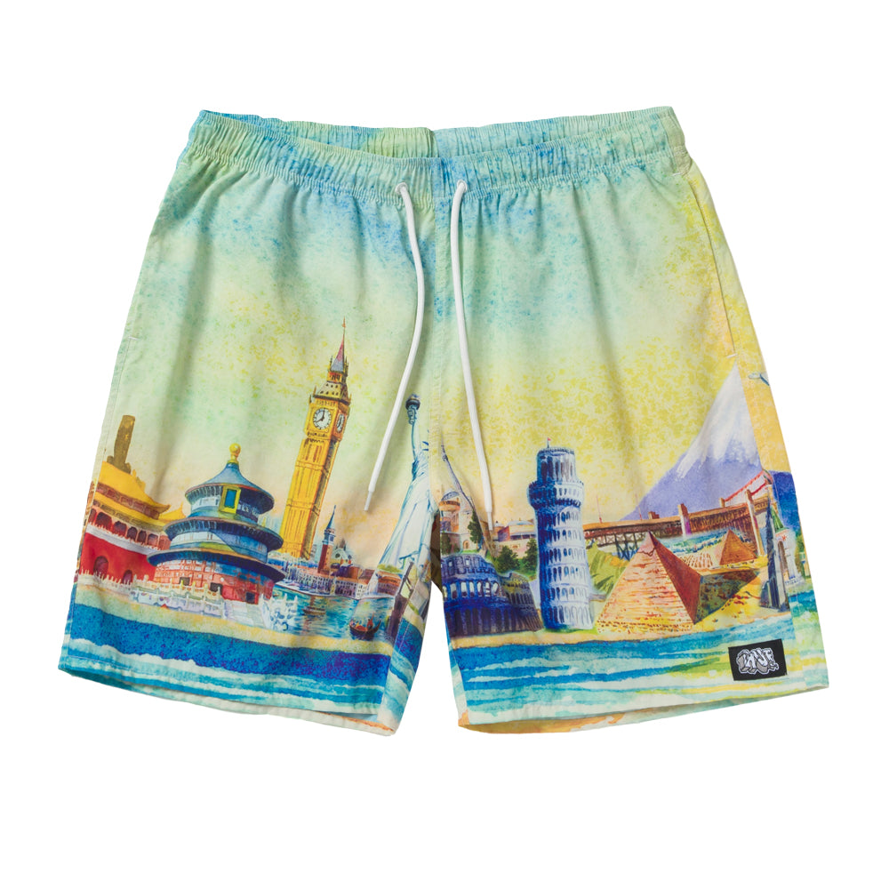 huf worldwide culture easy short yellow pt00228 yellw