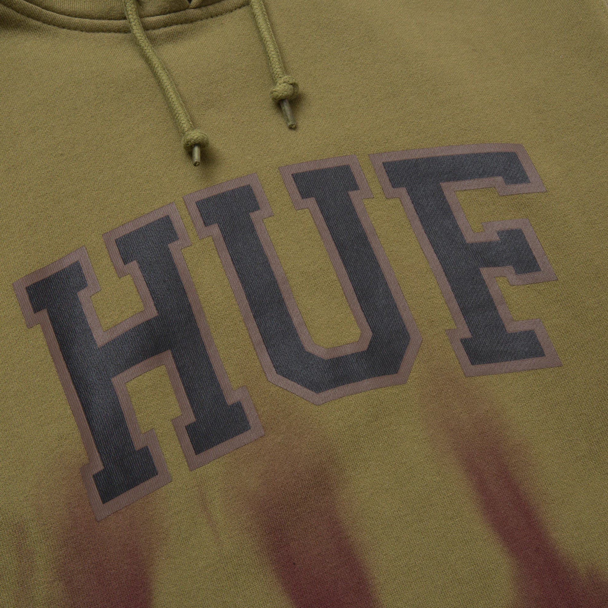huf worldwide hartford tiedye po hoodie olive pf00426 olive