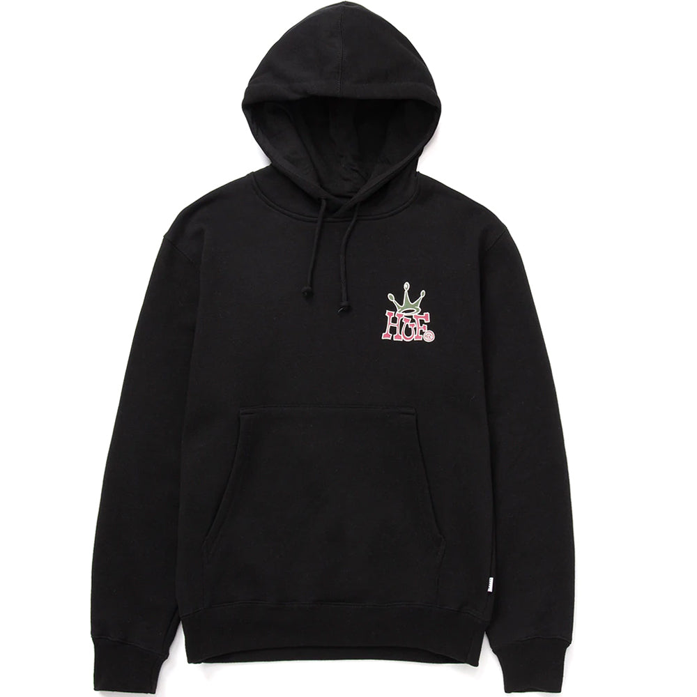 huf worldwide huf crown p o hoodie black wpf0012 black