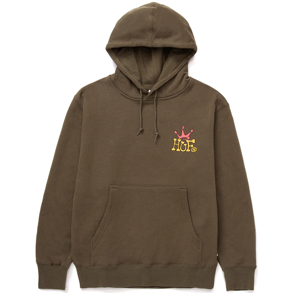 huf worldwide huf crown p o hoodie olive wpf0012 olive