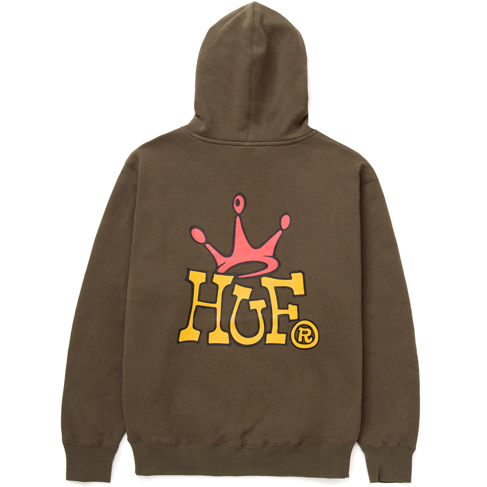huf worldwide huf crown p o hoodie olive wpf0012 olive