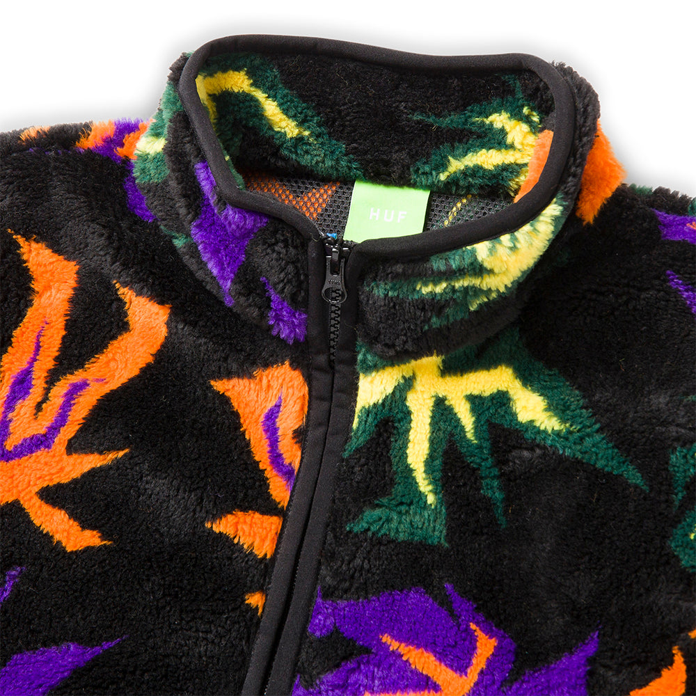 HUF HUF LOWELL JACQUARD SHERPA ZIP JACKET // MULTI