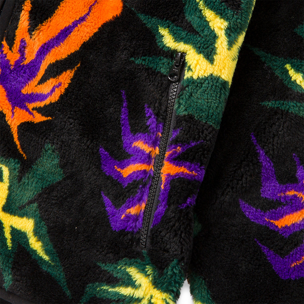 HUF HUF LOWELL JACQUARD SHERPA ZIP JACKET // MULTI