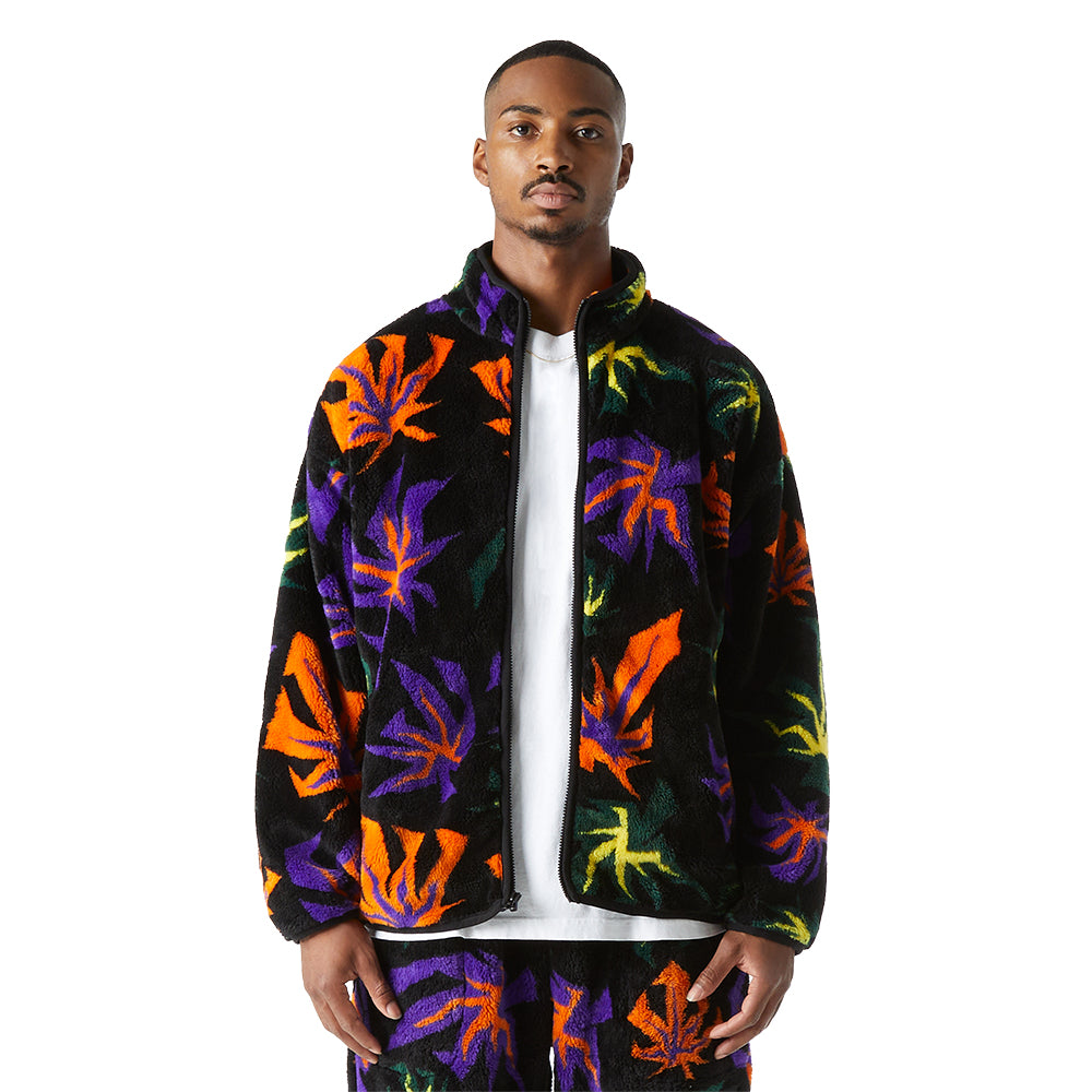 HUF HUF LOWELL JACQUARD SHERPA ZIP JACKET // MULTI