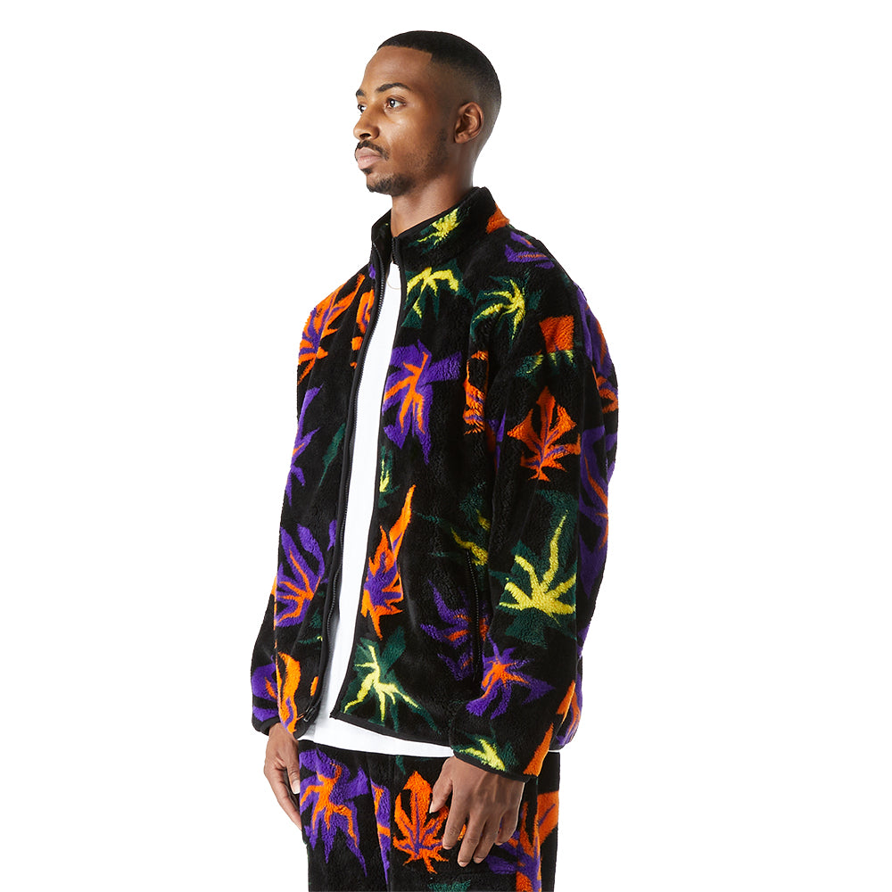 HUF HUF LOWELL JACQUARD SHERPA ZIP JACKET // MULTI