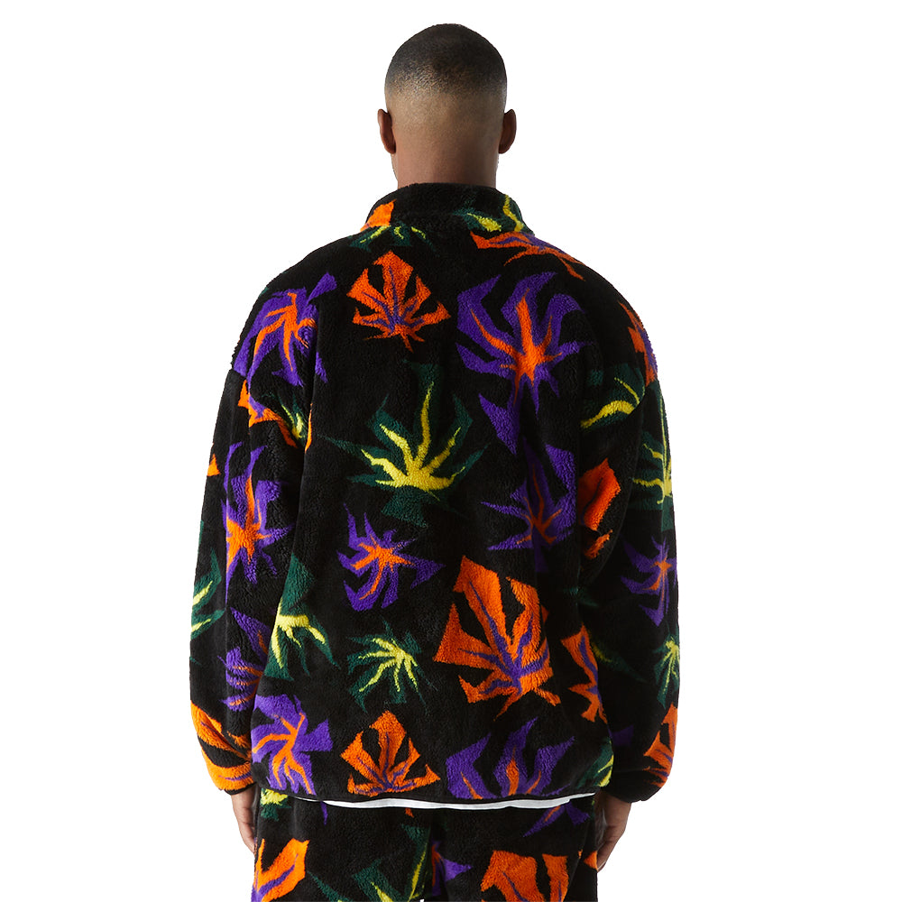 HUF HUF LOWELL JACQUARD SHERPA ZIP JACKET // MULTI