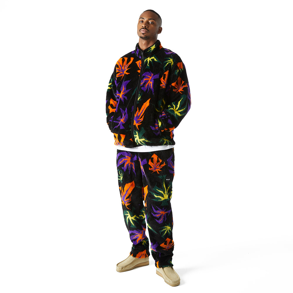 HUF HUF LOWELL JACQUARD SHERPA ZIP JACKET // MULTI