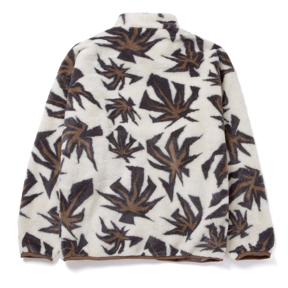 huf worldwide lowell jacquard sherpa zip natural fl00191 natur