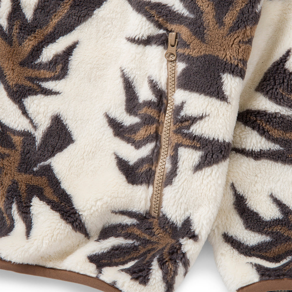 huf worldwide lowell jacquard sherpa zip natural fl00191 natur