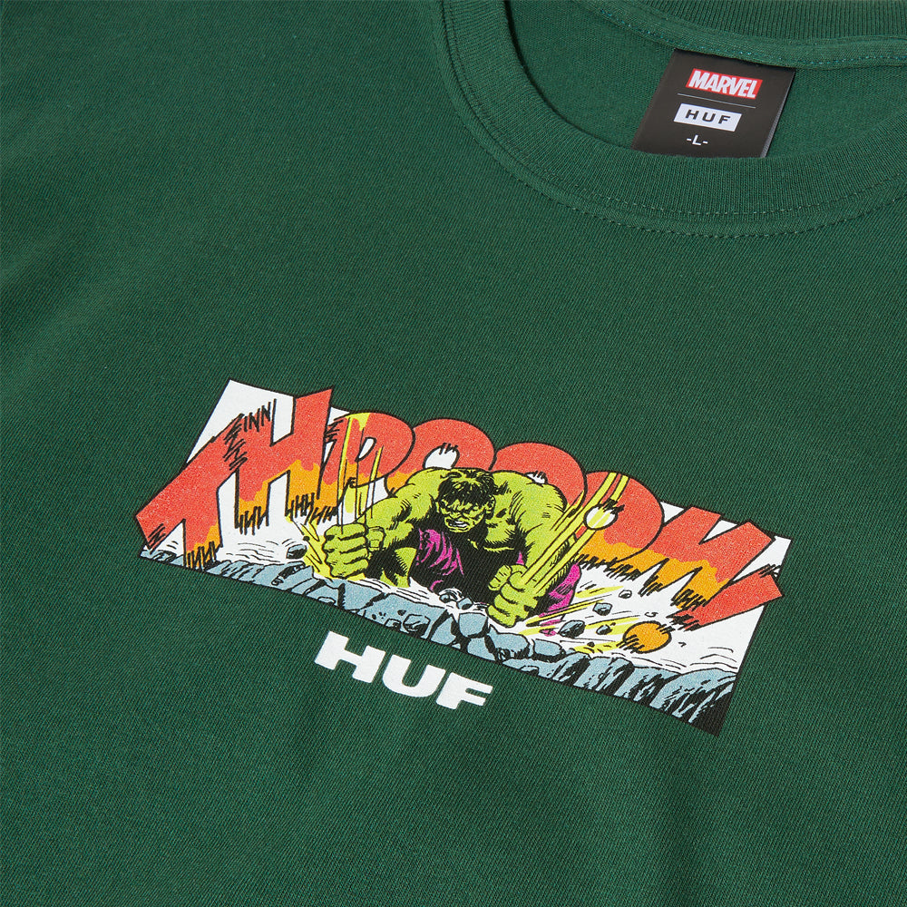HUF HUF X MARVEL COLLECTION RAGE T-SHIRT // FOREST GREEN