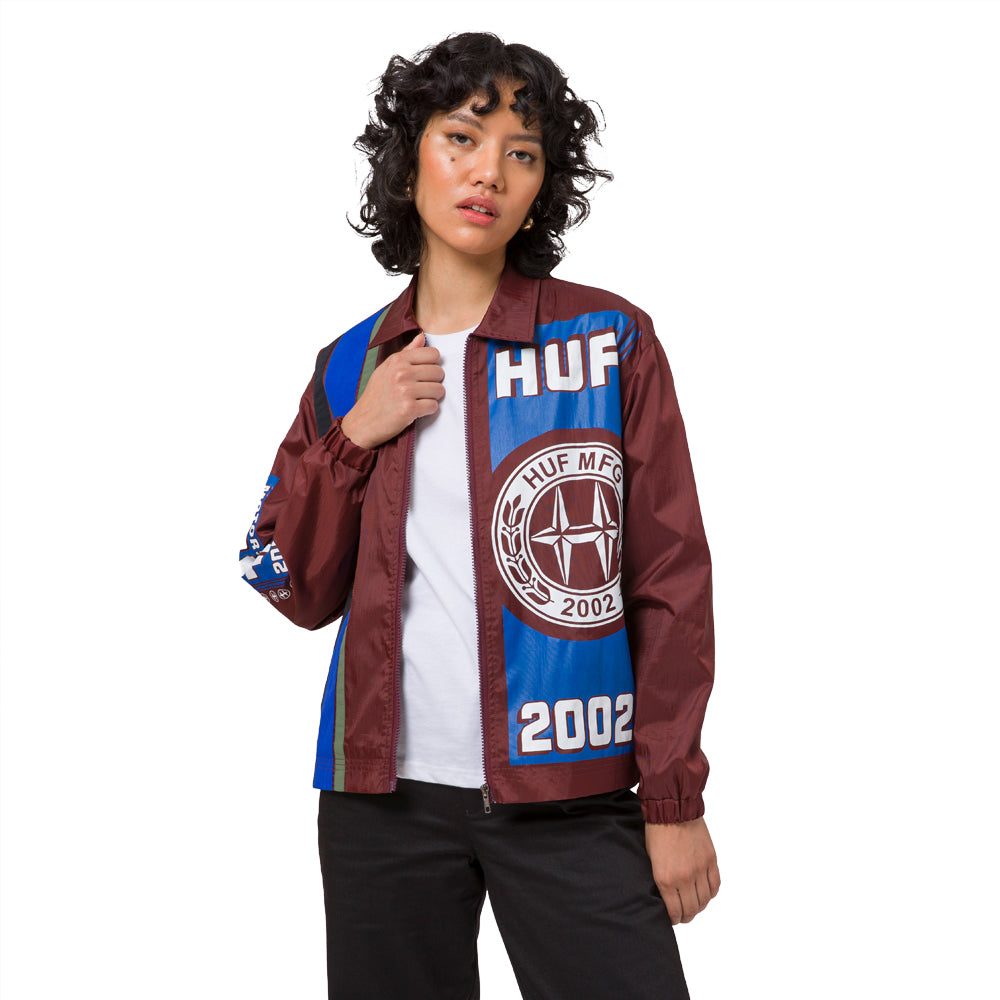 huf worldwide womens huf class race jacket plum wjk0020 plum