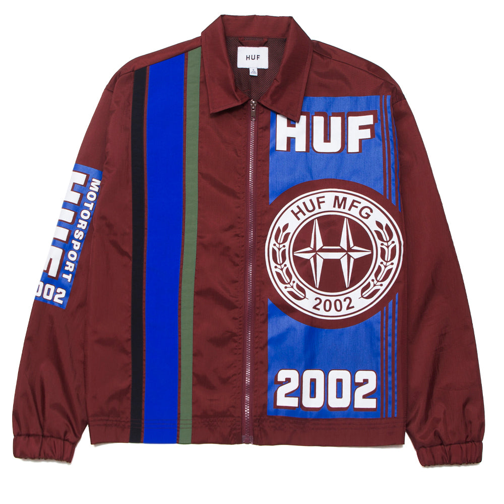 huf worldwide womens huf class race jacket plum wjk0020 plum