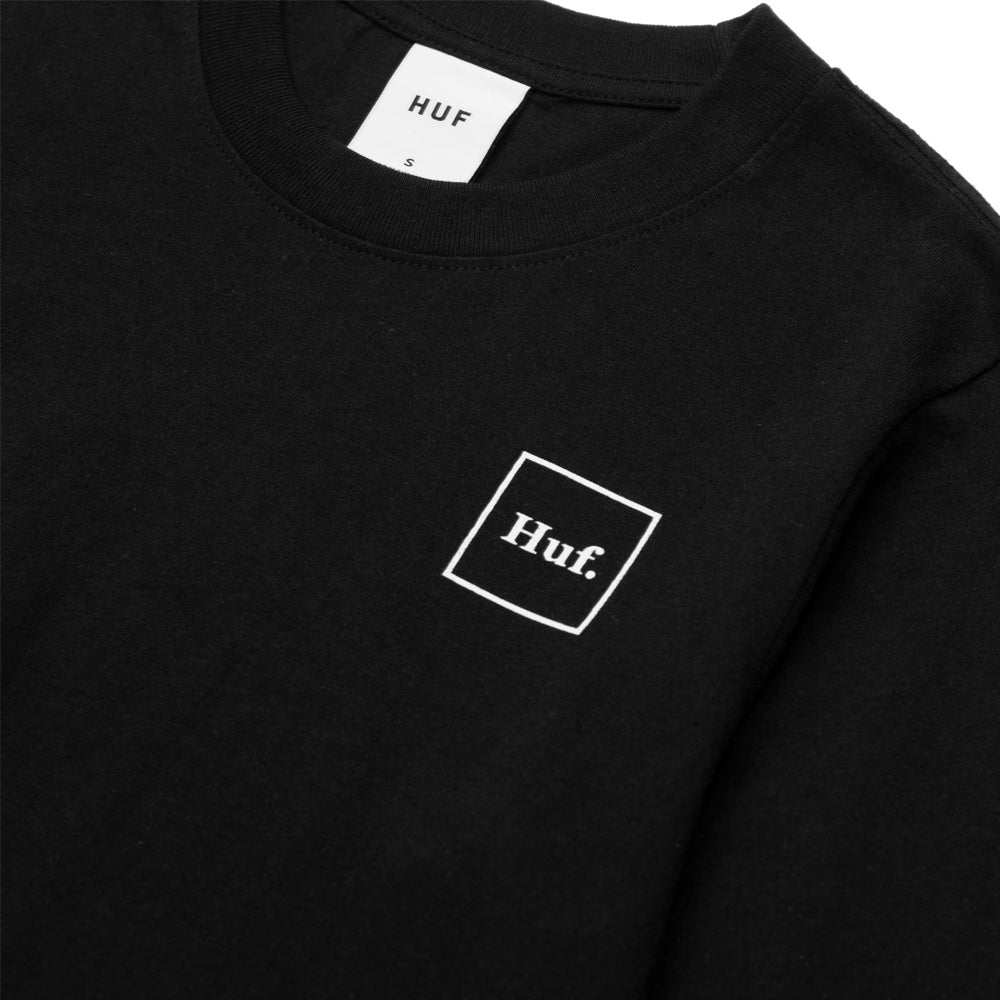 huf worldwide wts0005 domestic ls crop t shirt black