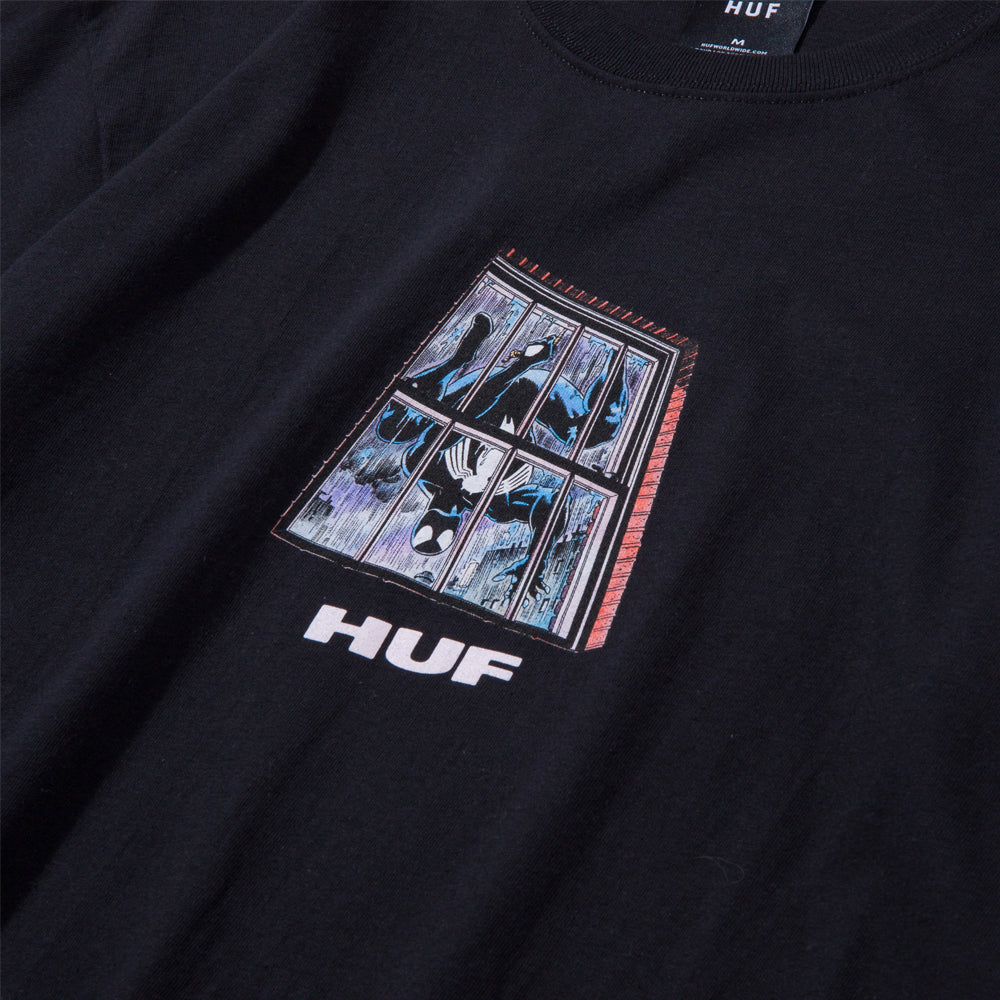 HUF HUF X MARVEL COLLECTION BLACK SUIT SPIDER-MAN S/S TEE // BLACK