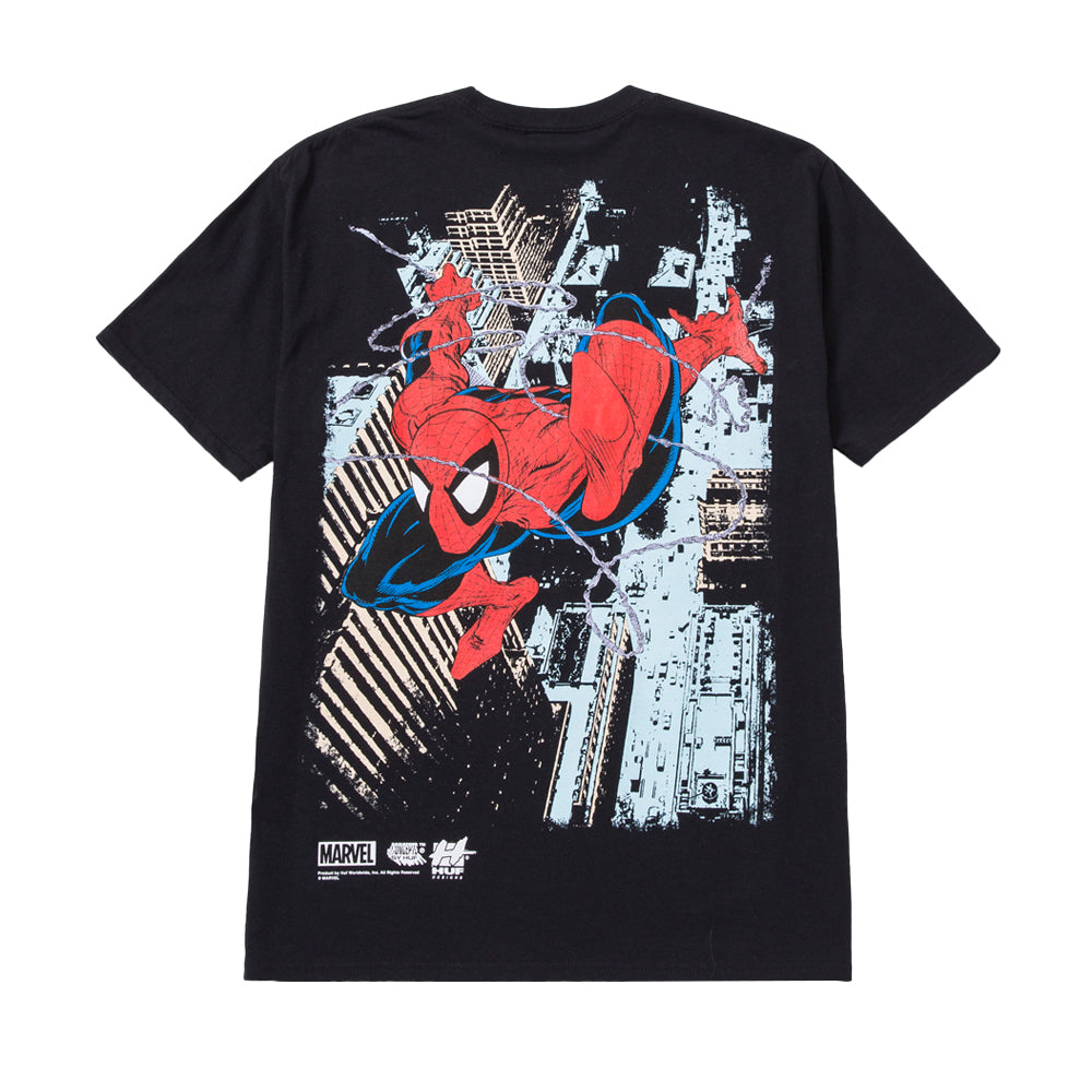 HUF HUF X MARVEL COLLECTION SPIDER-MAN S/S TEE // BLACK