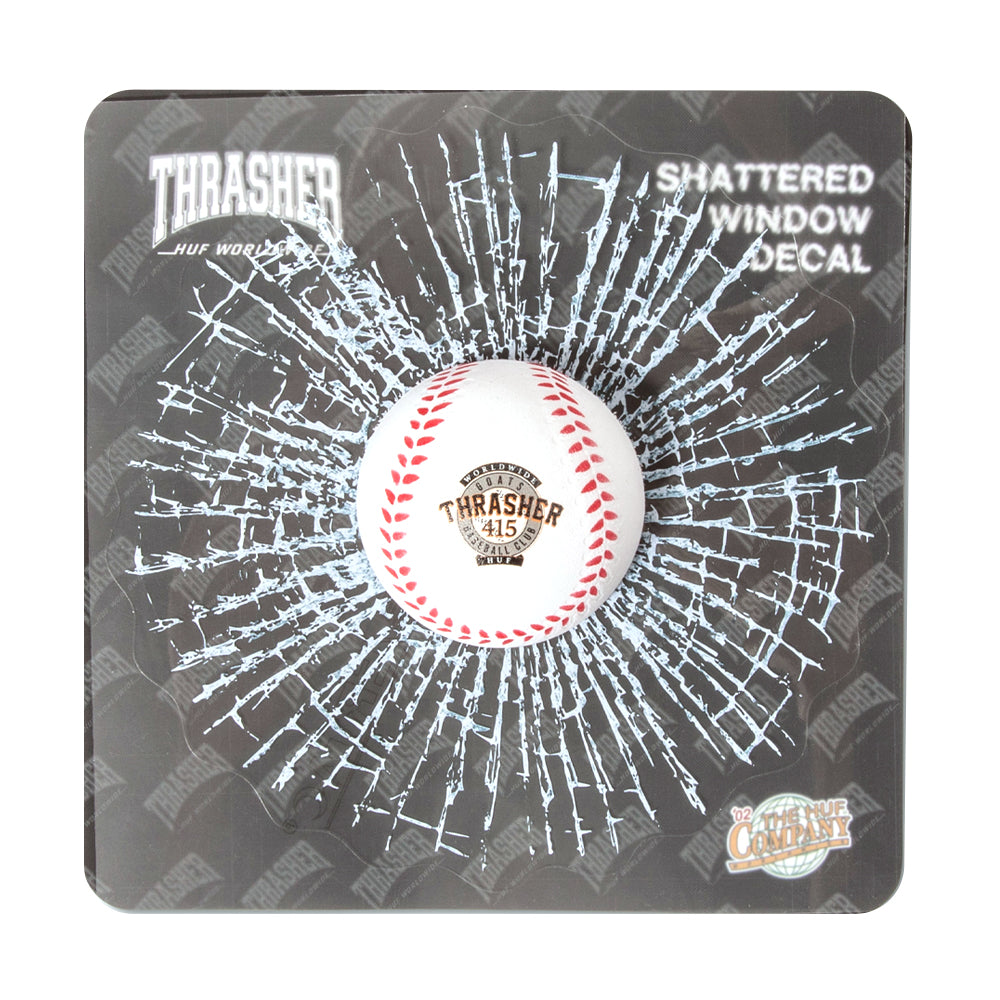 HUF HUF X THRASHER GRAND SLAM BALL STICKER // WHITE