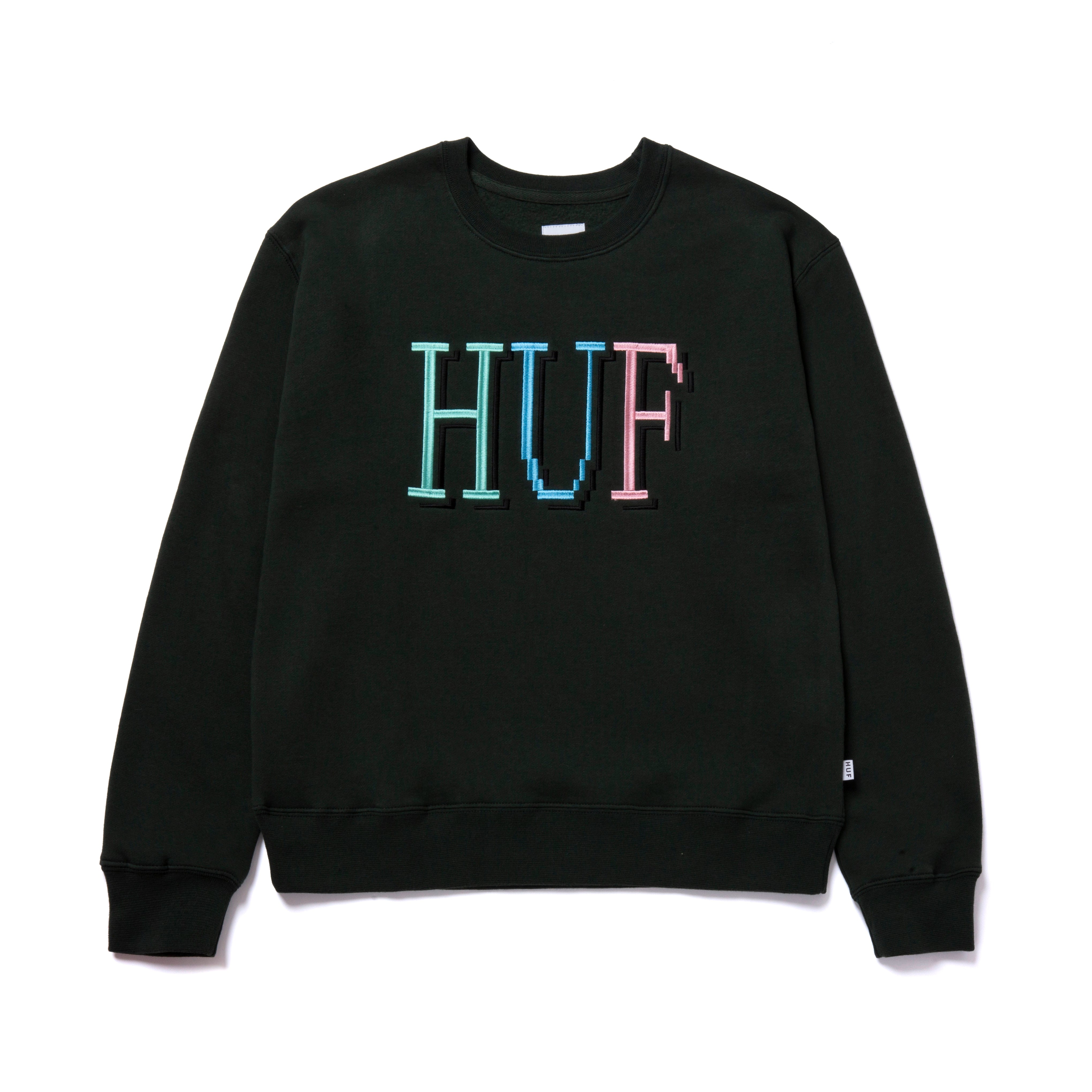 huf wpf0009 8 bit crew dark green