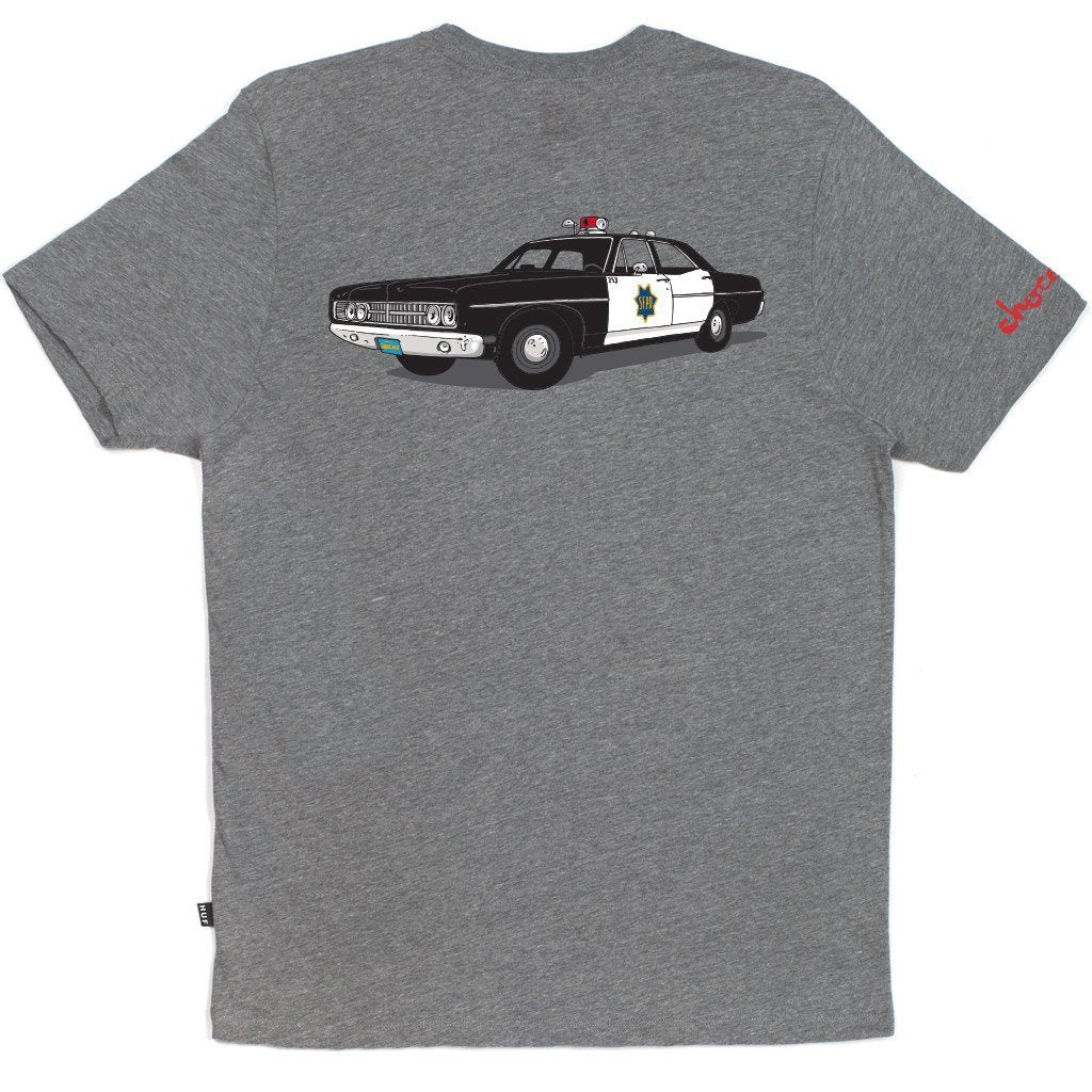 HUF X CHOCOLATE SF COP CAR TEE // GRAY HEATHER-The Collateral