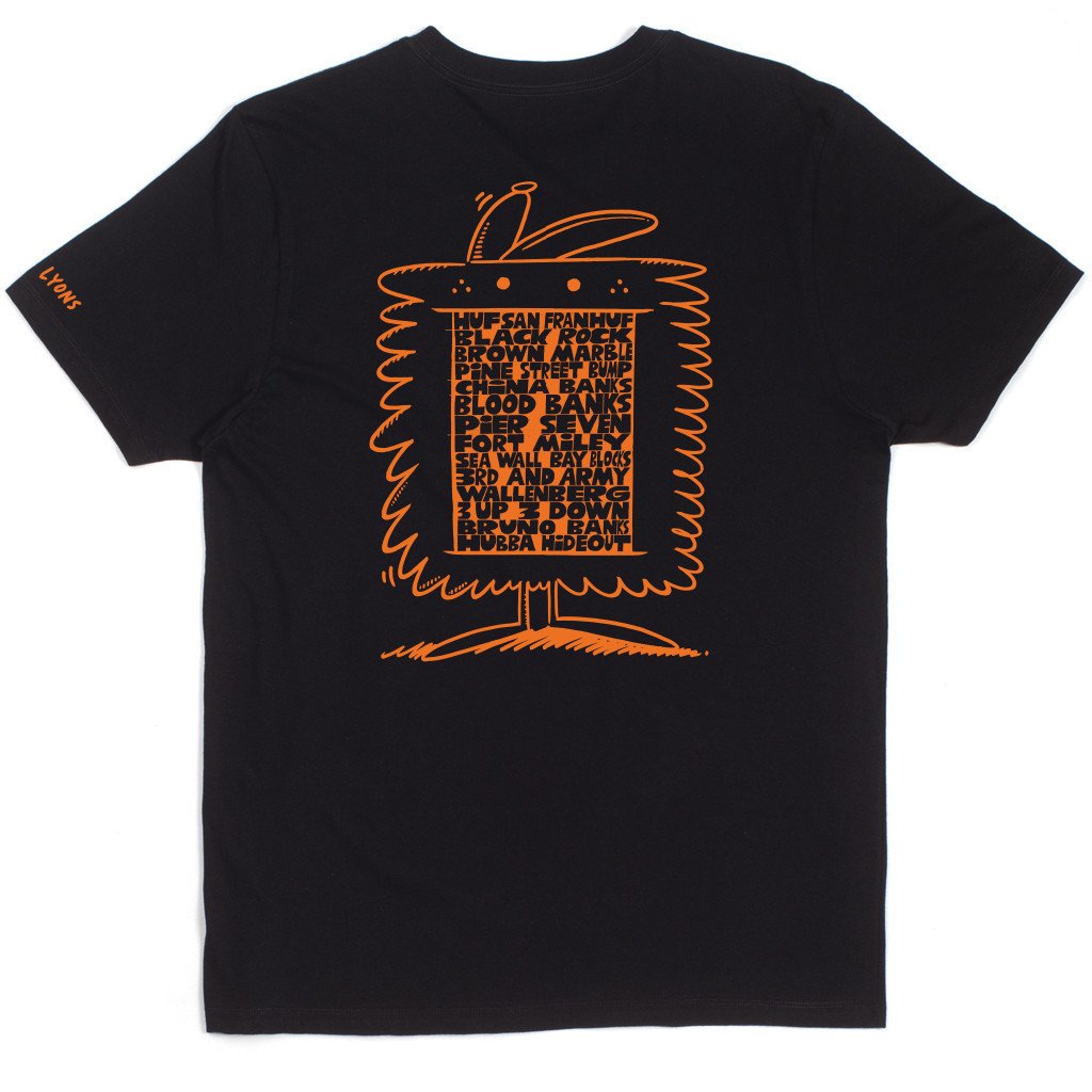 HUF X KEVIN LYONS SF TEE // BLACK-The Collateral