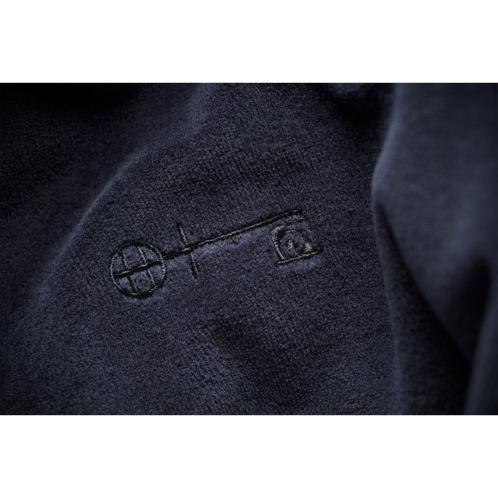 huf x penthouse jk65x02 velvet zip hood black