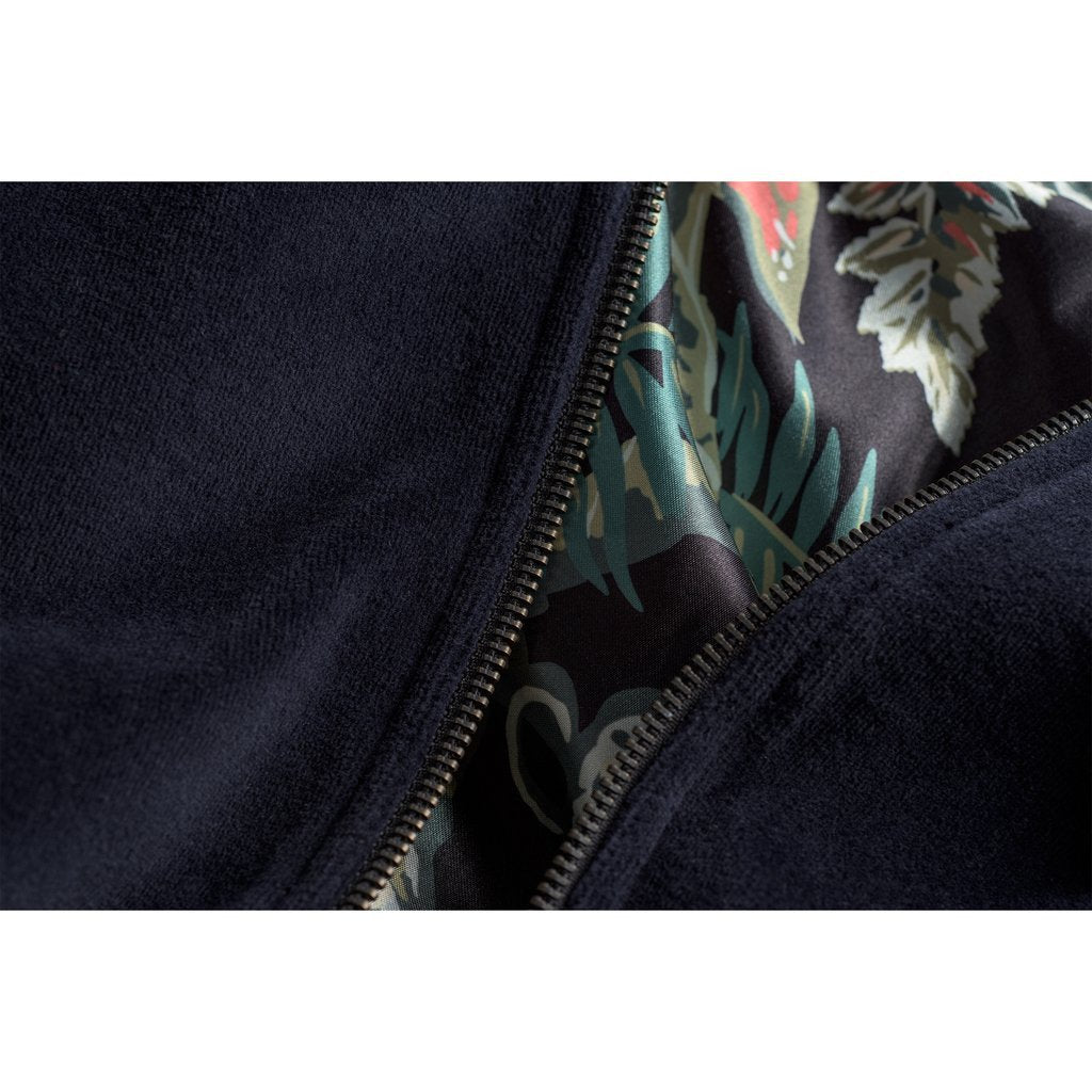 huf x penthouse jk65x02 velvet zip hood black