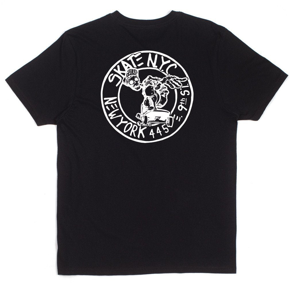 huf x skate nyc ts65l02 address tee black