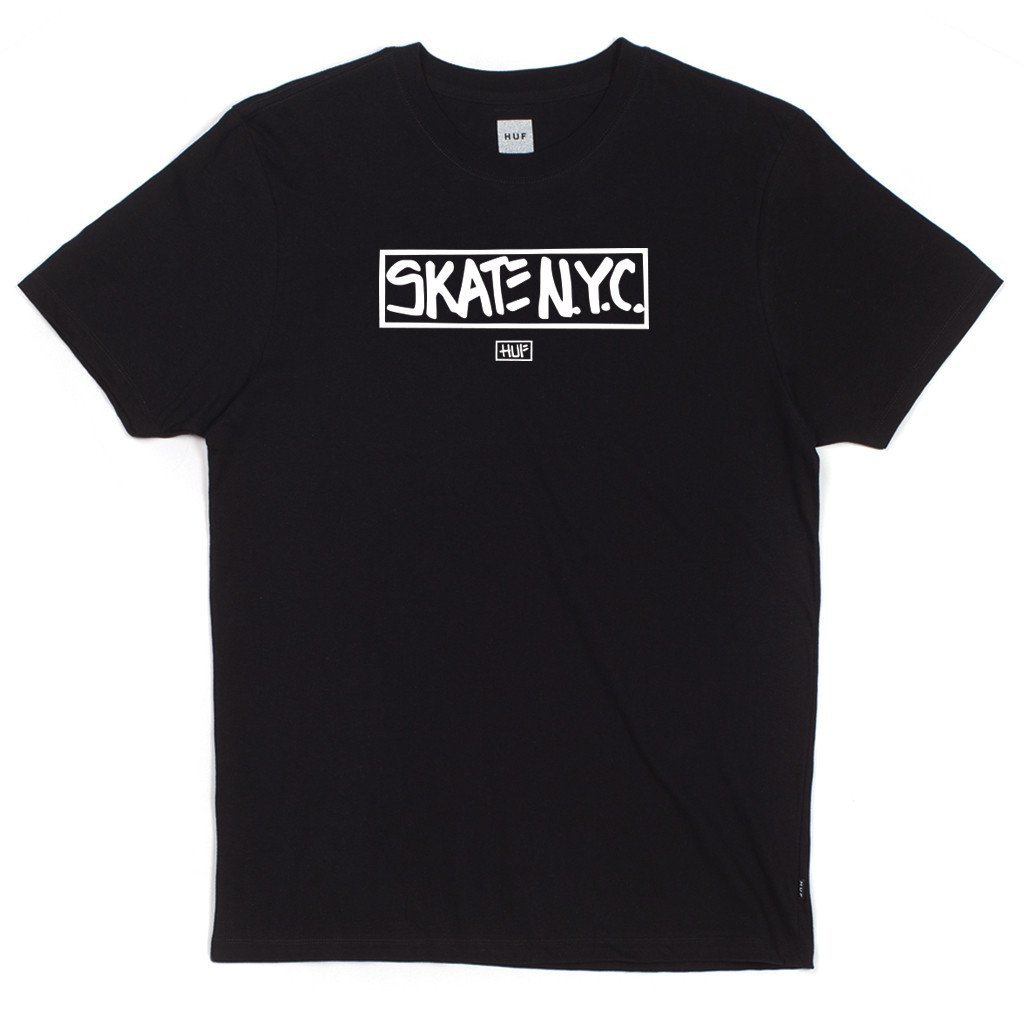 huf x skate nyc ts65l02 address tee black