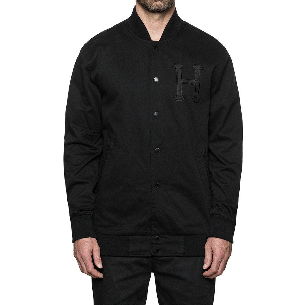 HUF X THRASHER BASEBALL JACKET // BLACK-The Collateral