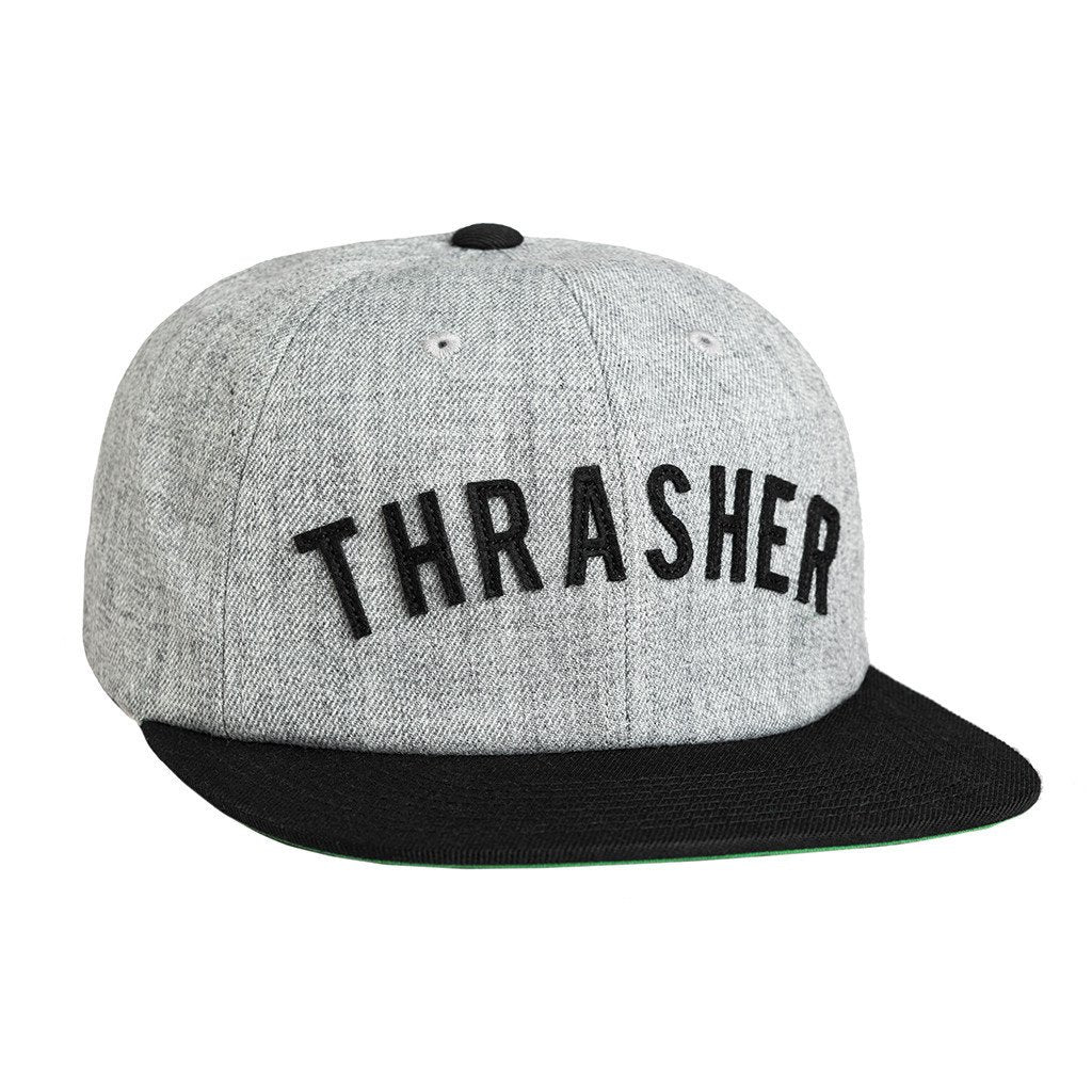 HUF X THRASHER VINTAGE BASEBALL 6 PANEL // GRAY HEATHERR-The Collateral