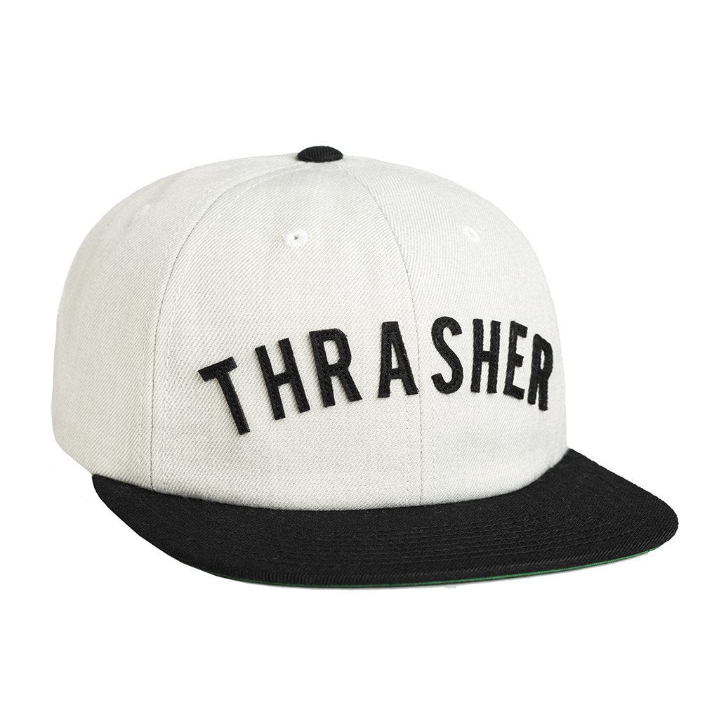 HUF X THRASHER VINTAGE BASEBALL 6 PANEL // WHITE-The Collateral