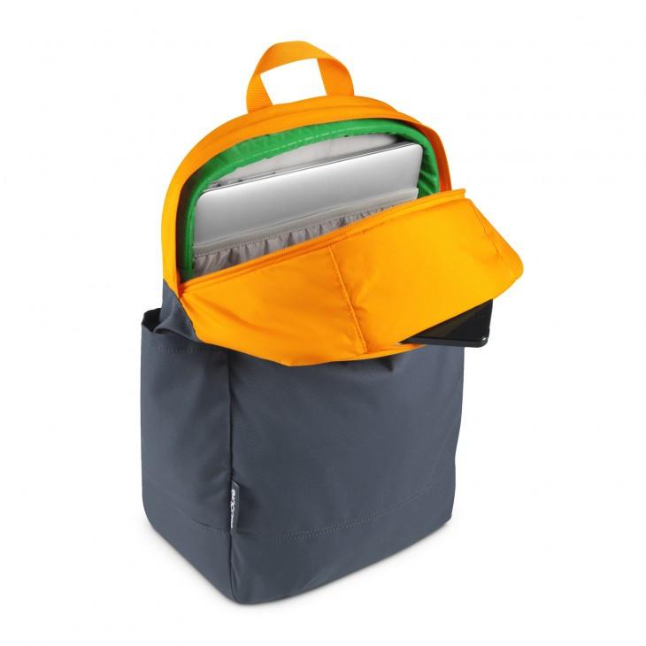 incase campus compact backpack orange storm blue