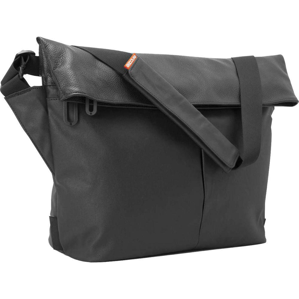incase canvas leather mini messenger black
