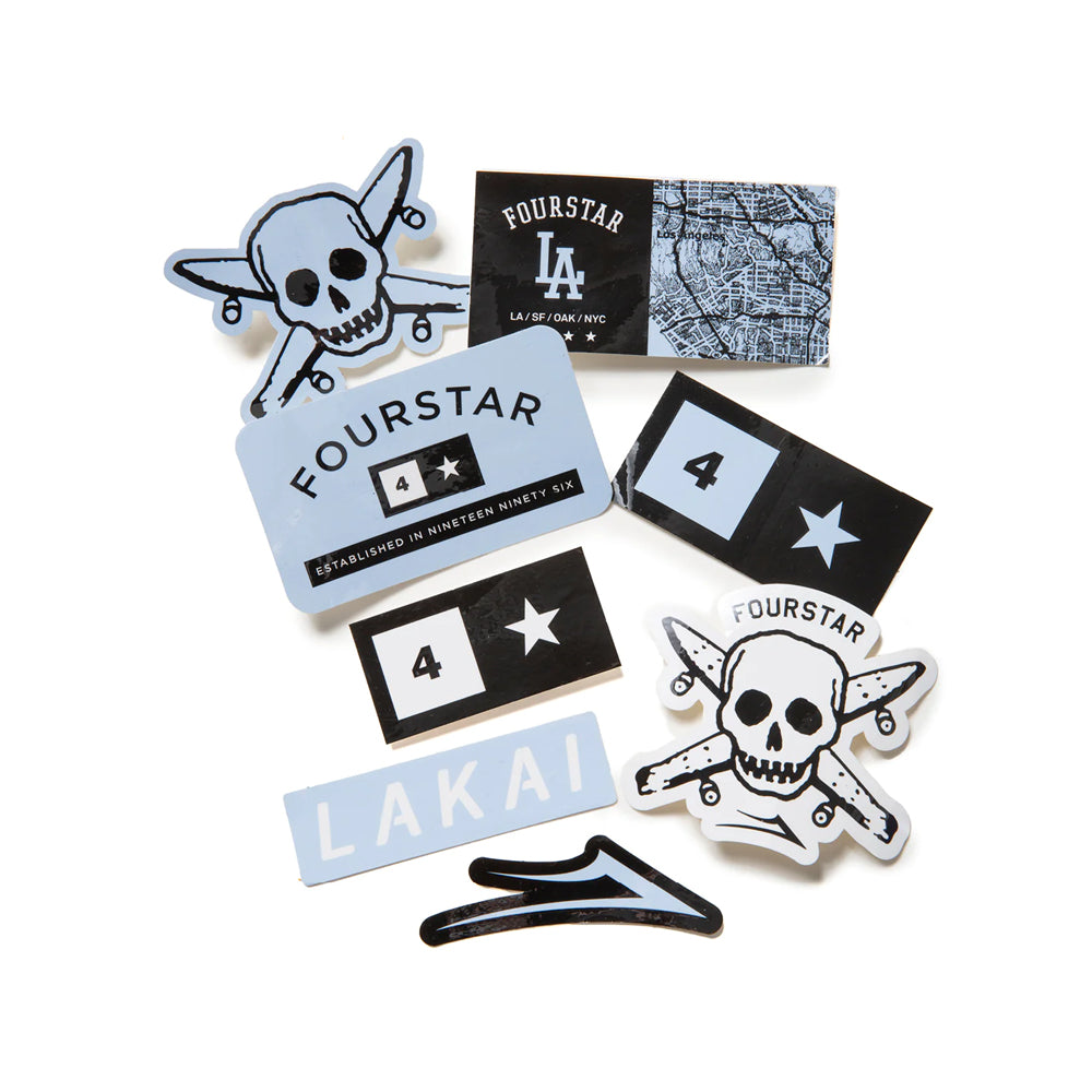 lakai ld123003 assor lakai fourstar sticker pack assorted