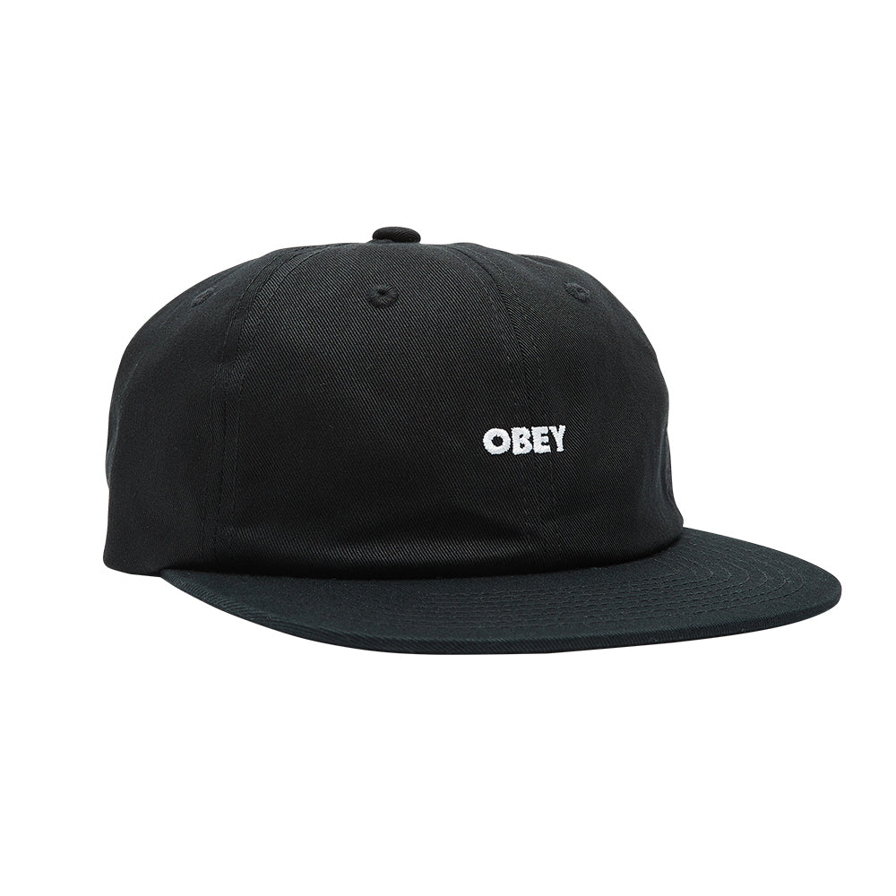 obey 100580302 bold twill 6 panel strapback black