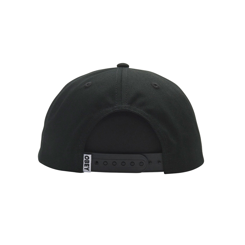 OBEY OBEY WORLD STAGE 6 PANEL SNAPBACK // BLACK