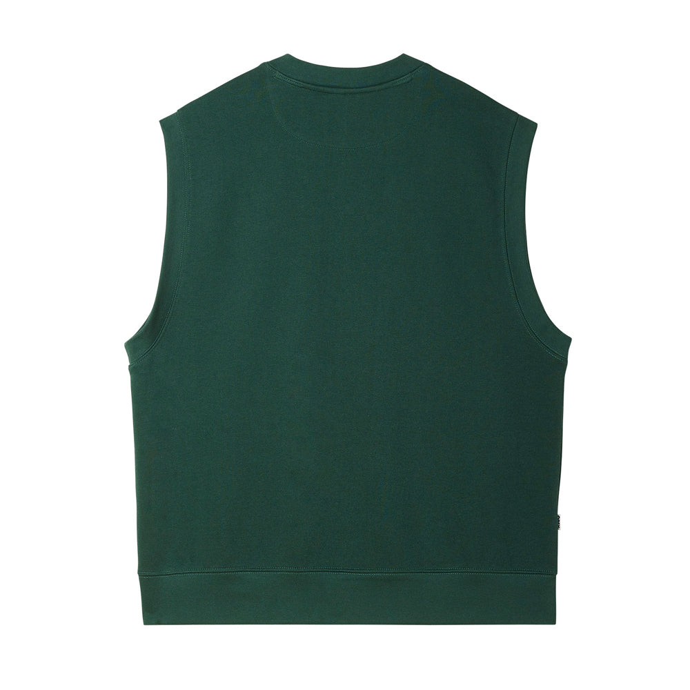 obey 111620080 slide fleece vest dark cedar