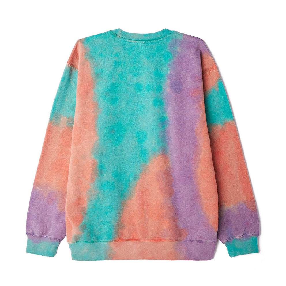 obey 112480097 sustainable tie dye crew purple nitro multi